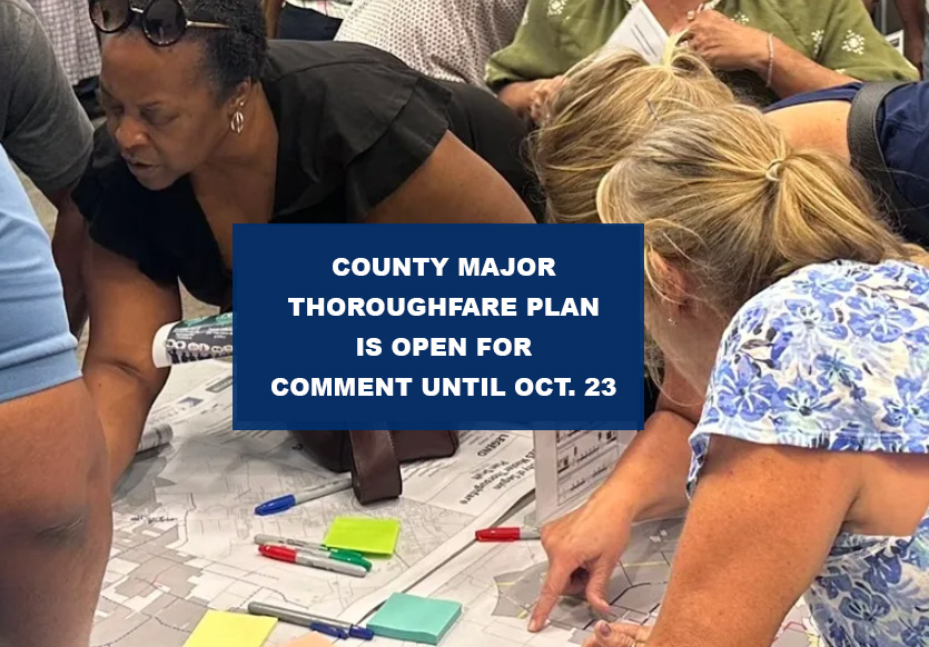 Graphic for public comment on Guadalupe County draft master thoroughfare plan, open until Oct. 23